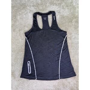 Reebok Womens Size Medium Sleeveless Gray Racerback Tank Top Workout D953